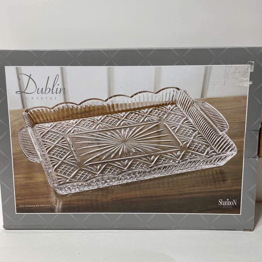 Shannon Dublin Rectangular Crystal Tray NWT